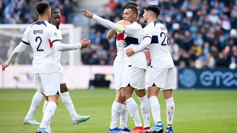 Mbappé buteur lors du match Le Havre-PSG, le 3 décembre 2023.