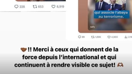 L'influenceuse Crazy Sally remercie Jules Koundé, qui a partagé sa vidéo sur la polémique de l'Abaya L'influenceuse Crazy Sally remercie Jules Koundé, qui a partagé sa vidéo sur la polémique de l'Abaya