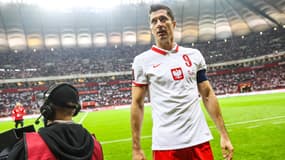 Robert Lewandowski avec la Pologne le 8 septembre 2021