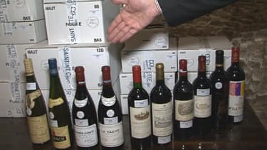 Quelques bouteilles de la cave de Matignon qui ont été proposées aux enchères