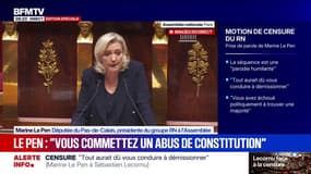 Marine Le Pen à Sébastien Lecornu: "Votre ministère est illégitime"