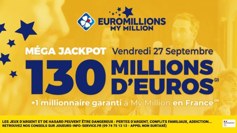 Mega Jackpot EuroMillions : tentez de gagner 130 000 millions d'euros ce vendredi avec la FDJ