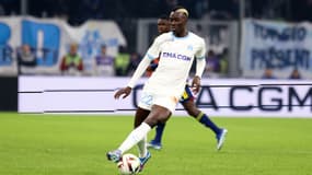 Pape Gueye lors d'OM-OL, le 6 décembre 2023 en Ligue 1