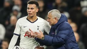 Dele Alli et José Mourinho, à Londres le 4 mars 2020