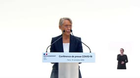 La ministre du Travail, Elisabeth Borne, a évoqué lors de la conférence de presse interministérielle les changements à venir dans le protocole sanitaire appliqué dans les entreprises. 