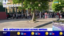 Nice: opération escargot à l'entrée du collège du Parc impérial