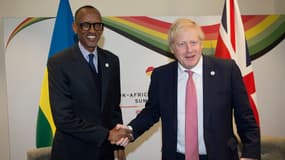 Paul Kagamé et Boris Johnson
