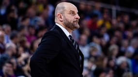 Zvezdan Mitrovic, entraîneur de l'ASVEL, à Barcelone le 17 décembre 2019