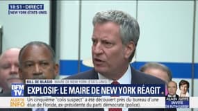 Colis suspects: "Nous allons renforcer la présence policière dans les rues de New York" prévient le maire de New York