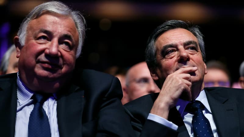 Gérard Larcher, le président Les Républicains du Sénat, et François Fillon, le 14 janvier 2017.
