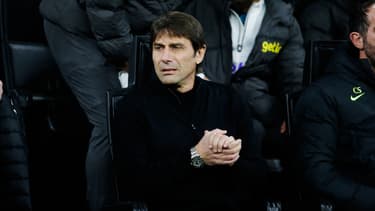 Antonio Conte lors de Milan-Tottenham