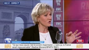 Nadine Morano: "Moi je combattrai toujours Marine Le Pen, parce que la démagogie ça suffit" 