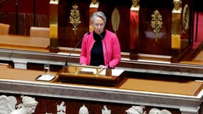 Elisabeth Borne, à l'Assemblée nationale, pour les débats sur budget de la Sécurité sociale, le 30 octobre 2023 à Paris. 