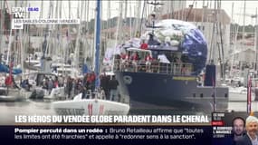 Les héros du Vendée Globe en parade dans le chenal