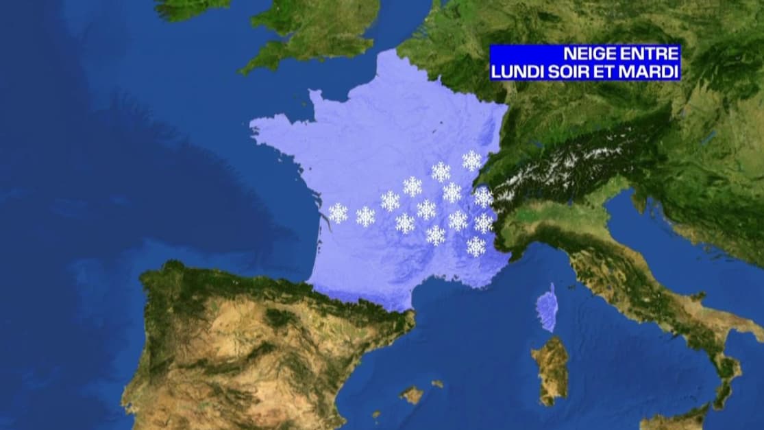 Les possibles chutes de neige prévues pour mardi 13 décembre 2022. Les possibles chutes de neige prévues pour mardi 13 décembre 2022.