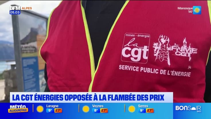 Hautes-Alpes : la CGT énergies rassemblée au barrage de Serre-Ponçon