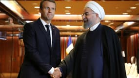 Rencontre entre Emmanuel Macron et Hassan Rohani le 18 septembre 2017 à New-York