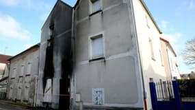 La maison incendié à Charly-sur-Marne, dans l'Aisne, le 6 février 2023