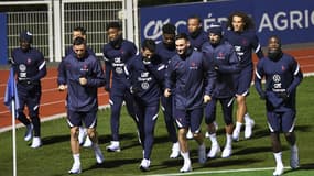 Les Bleus à l'entraînement à Clairefontaine