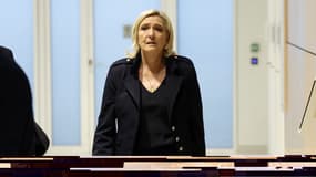 Marine Le Pen lors de son arrivée au tribunal correctionnel de Paris le 13 novembre 2024 