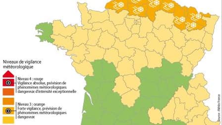 ALERTE MÉTÉO DE NIVEAU ORANGE À LA NEIGE ET AU VERGLAS