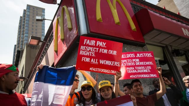 Les salariés de McDonalds se sont fortement mobilisés pour réclamer des meilleurs salaires. 