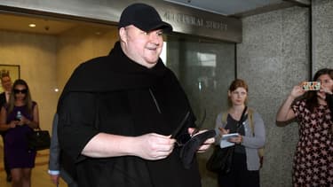 Kim Dotcom, le 23 décembre 2015 lors de son audience devant la justice néo-zélandaise.