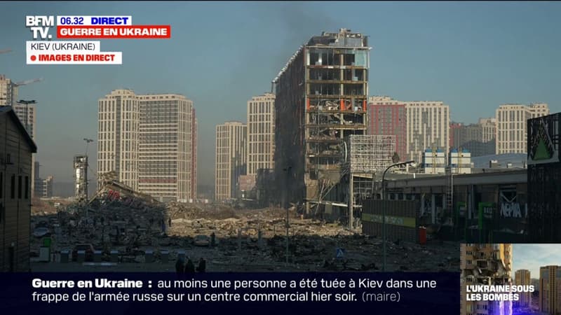 Kiev à nouveau bombardée: les images du centre commercial détruit cette nuit par une frappe russe