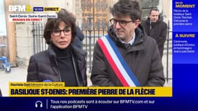 Rachida Dati inaugure la reconstruction de la flèche de la basilique de Saint-Denis