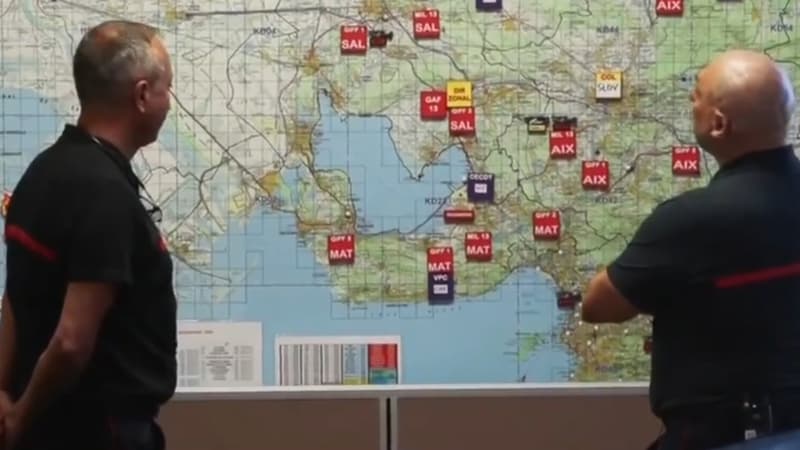 Plusieurs centaines de pompiers étaient mobilisés à proximité des massifs pour détecter rapidement le moindre départ de feu.