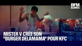  Mister V crée son "burger Delamama" pour KFC  