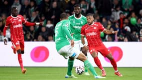 Arnaud Nordin lors du match de Ligue 1 entre Montpellier et Saint-Etienne, 23 novembre 2024