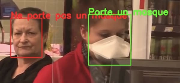 La solution de détection de masque de Datakalab. 