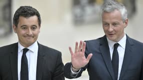 Gérald Darmanin, nouveau ministre de l'Action et des Comptes publics et Bruno Le Maire, nouveau ministre de l'Économie vont devoir appliquer le programme d'Emmanuel Macron qu'ils combattaient il y a à peine deux mois.