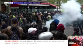 1er Mai à Paris: dégradations et tensions - 01/05