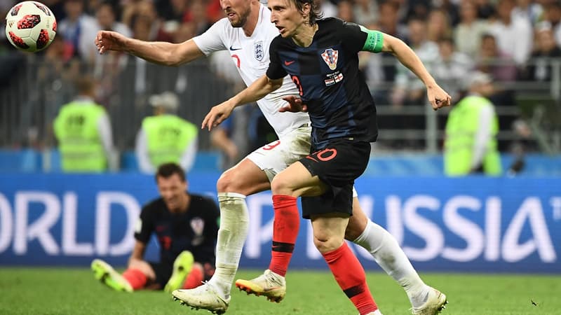 Luka Modric face à Harry Kane