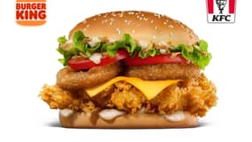 le Burger BFF proposé par KFC et son concurrent Burger King en novembre 2024