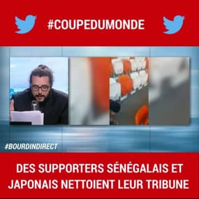 Coupe du Monde: des supporters Sénégalais et Japonais nettoient leur tribune