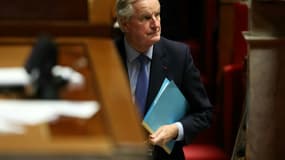 Le Premier ministre Michel Barnier lors du débat précédant les votes sur la motion censure à l'Assemblée nationale, à Paris, le 4 décembre 2024