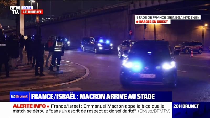 Match France-Israël: le convoi présidentiel arrive au Stade de France