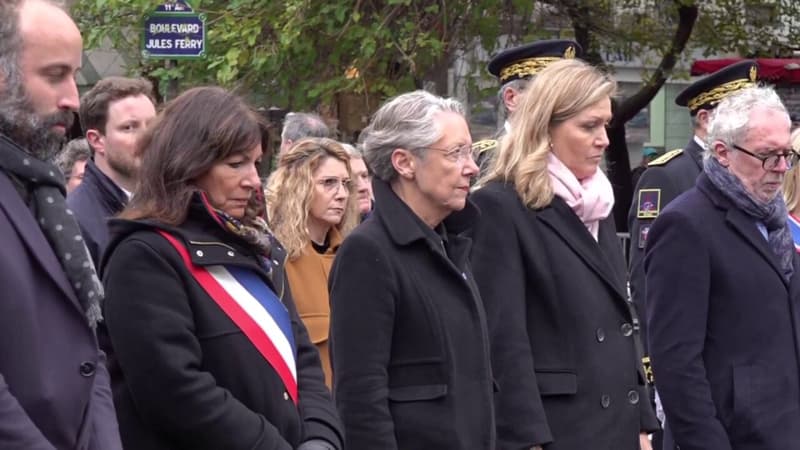 Attentats du 13-Novembre: Élisabeth Borne et Anne Hidalgo, entourées de Yaël Braun-Pivet, rendent hommage aux victimes de la brasserie La Bonne Bière du XIe arrondissement