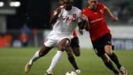 Sorlin, lors de l'une de ses dernières apparitions de la saison sous le maillot rennais, contre Twente, en coupe de l'Uefa.