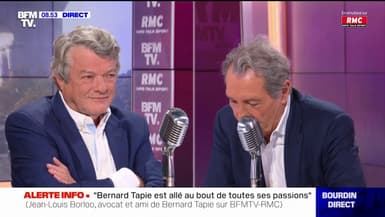 Jean-Louis Borloo, très ému, remercie son ami Bernard Tapie