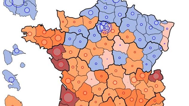 Variation annuelle de la population due au solde migratoire entre 2010 et 2015 Variation annuelle de la population due au solde migratoire entre 2010 et 2015