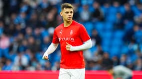 Gabriel Moscardo avec le Stade de Reims, le 10 novembre 2024.
