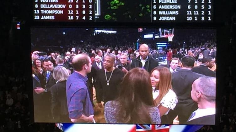 William et Kate rencontrent Jay Z et Beyoncé en marge d'un match de NBA.