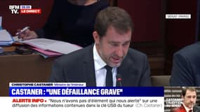  "Je crois qu'on doit pouvoir vous communiquer la fiche de poste de l'auteur" dit Christophe Castaner. "Elle est forcément classifiée." l'interrompt Laurent Nuñez.