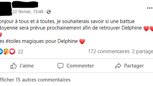Capture d'écran Facebook de groupe de soutien à Delphine Jubillar (2).