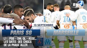 L1 : PSG - OM, OL - ASSE... Les dates des chocs de la phase aller