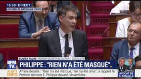 Affaire Benalla: "Le pouvoir sait, le pouvoir cache et le pouvoir ment..." La longue charge d'Olivier Faure (Nouvelle gauche) à l'Assemblée